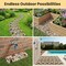 Natural Pebble Steppingstone Pavers for Patio Paths & Outdoor Landscaping 4 x 12 Inch, Set of 4